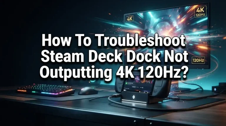 How To Troubleshoot Steam Deck Dock Not Outputting 4K 120Hz?