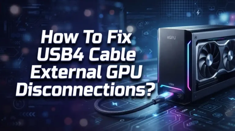 How To Fix USB4 Cable External GPU Disconnections?